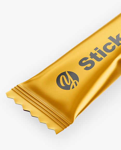 Matte Metallic Stick Sachet Mockup PSD #4