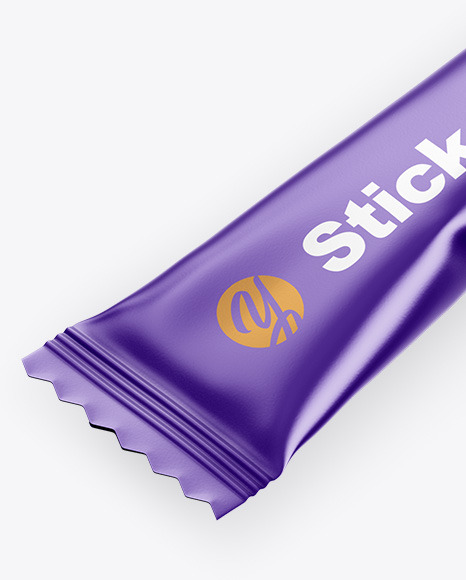 Matte Metallic Stick Sachet Mockup PSD #7