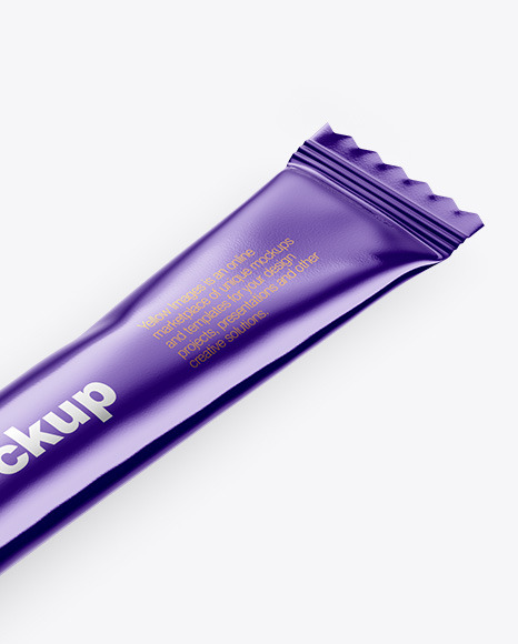 Metallic Stick Sachet Mockup PSD #6