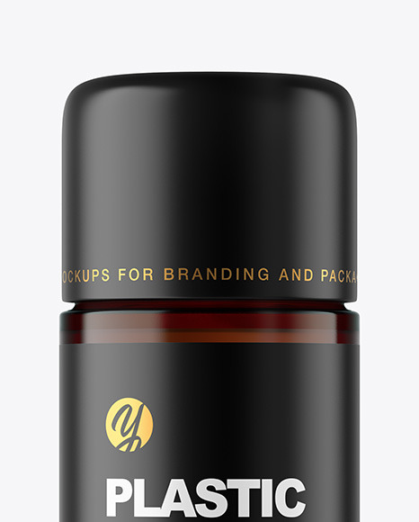 Amber Cosmetic Bottle Mockup PSD #2