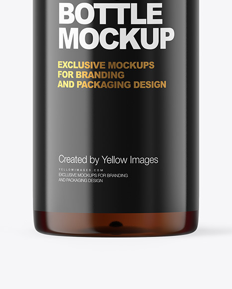 Amber Cosmetic Bottle Mockup PSD #1