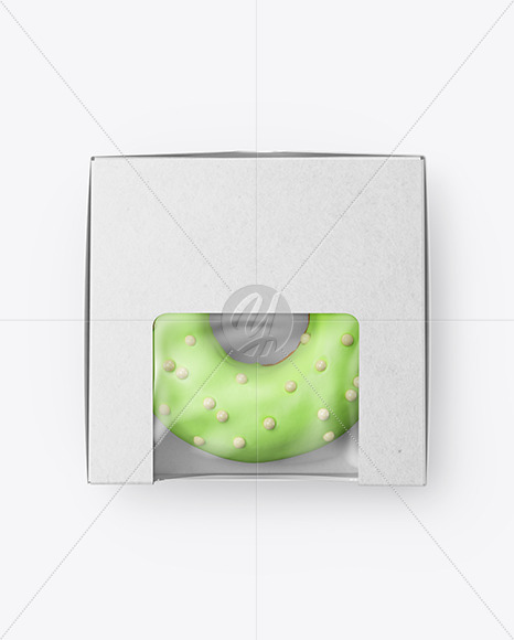 Download Kraft Box With Donut Mockup In Box Mockups On Yellow Images Object Mockups