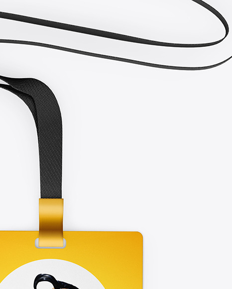 Lanyard w  Plastic ID Card Mockup PSD #2