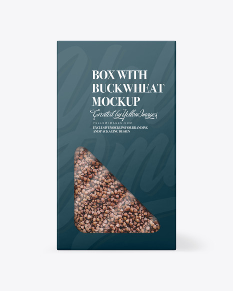 Box with Buckwheat Mockup