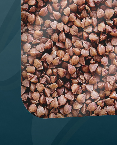 Box with Buckwheat Mockup PSD #2