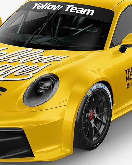 Sport Car Mockup   Half Side View (High Angle Shot) PSD #6