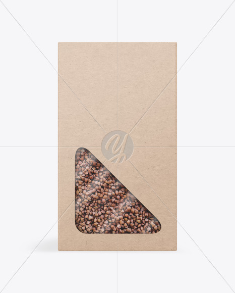 Kraft Paper Box with Buckwheat Mockup PSD #3