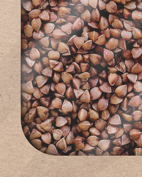 Kraft Paper Box with Buckwheat Mockup PSD #2