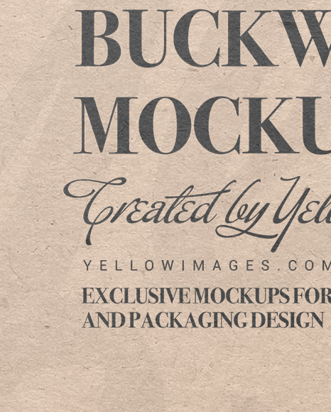 Kraft Paper Box with Buckwheat Mockup PSD #1