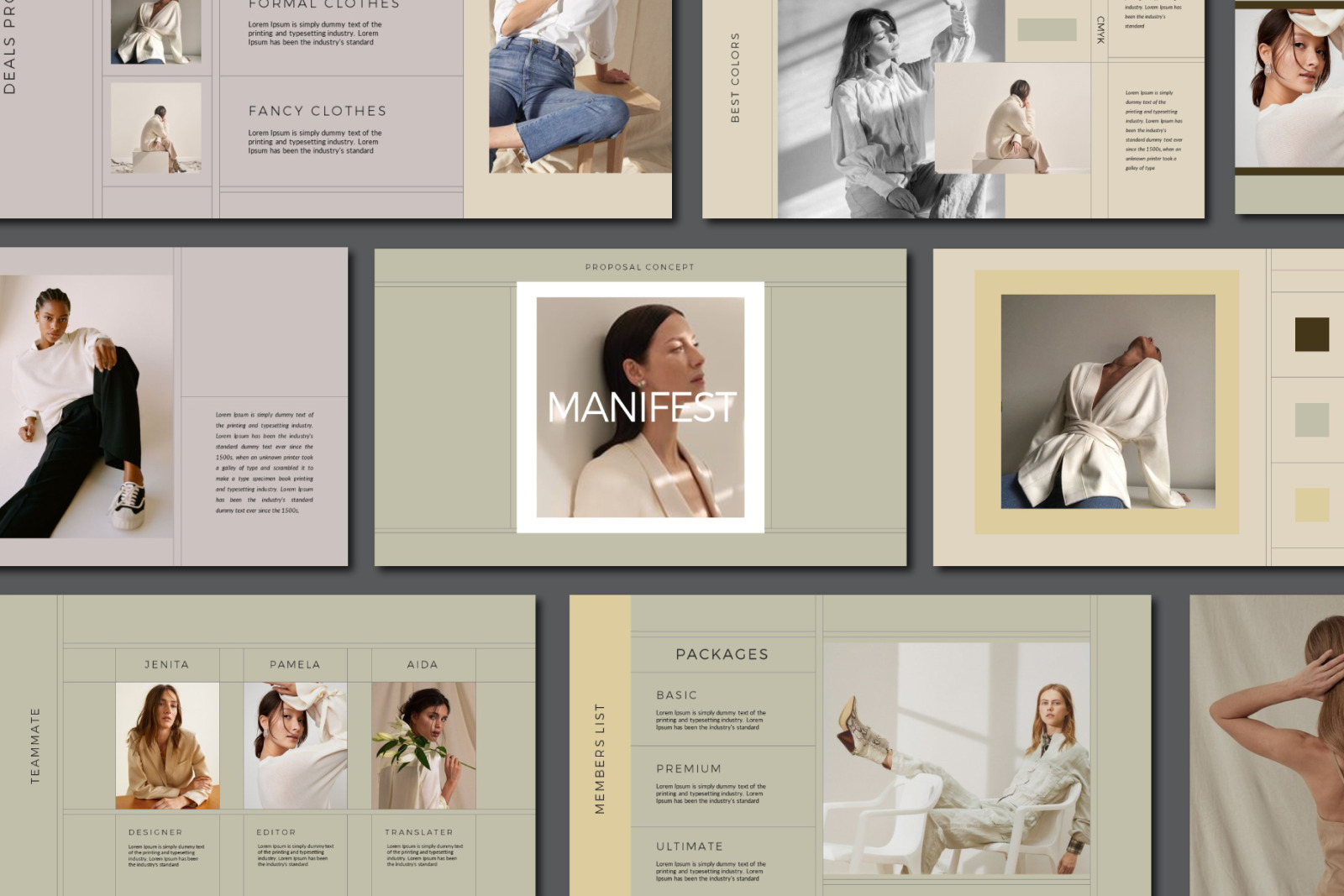 Manifest Powerpoint Template on Yellow Images Creative Store