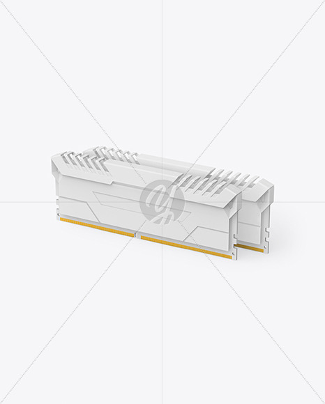 Download Two Modules Of Ddr4 Ram Mockup In Device Mockups On Yellow Images Object Mockups