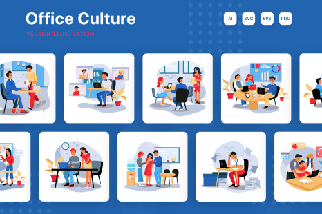 M187_Office Culture Illustrations