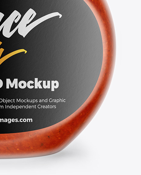 Glass Jar with Tomato Sauce Mockup PSD #7