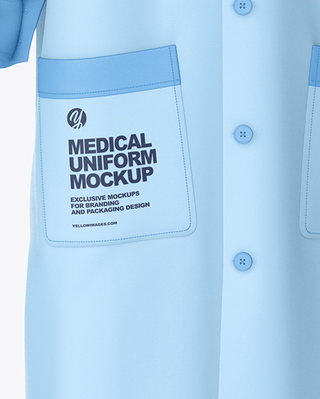 Download Medical Uniform Mockup Front View In Apparel Mockups On Yellow Images Object Mockups