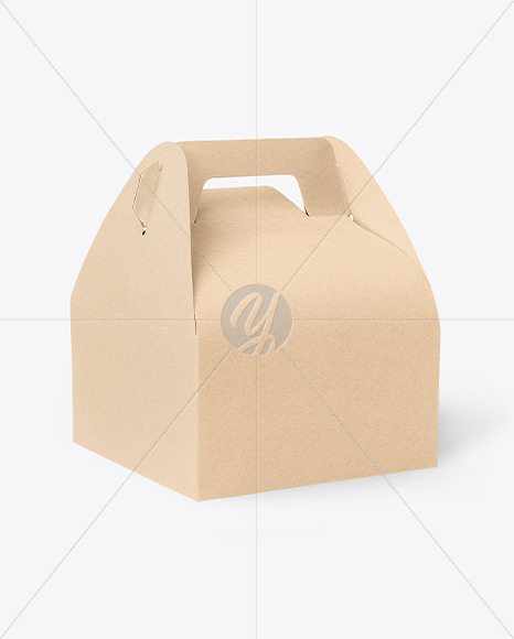 Kraft Paper Box Mockup In Box Mockups On Yellow Images Object Mockups