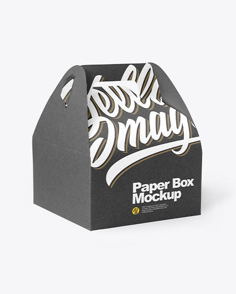 Download Kraft Paper Box Mockup In Box Mockups On Yellow Images Object Mockups