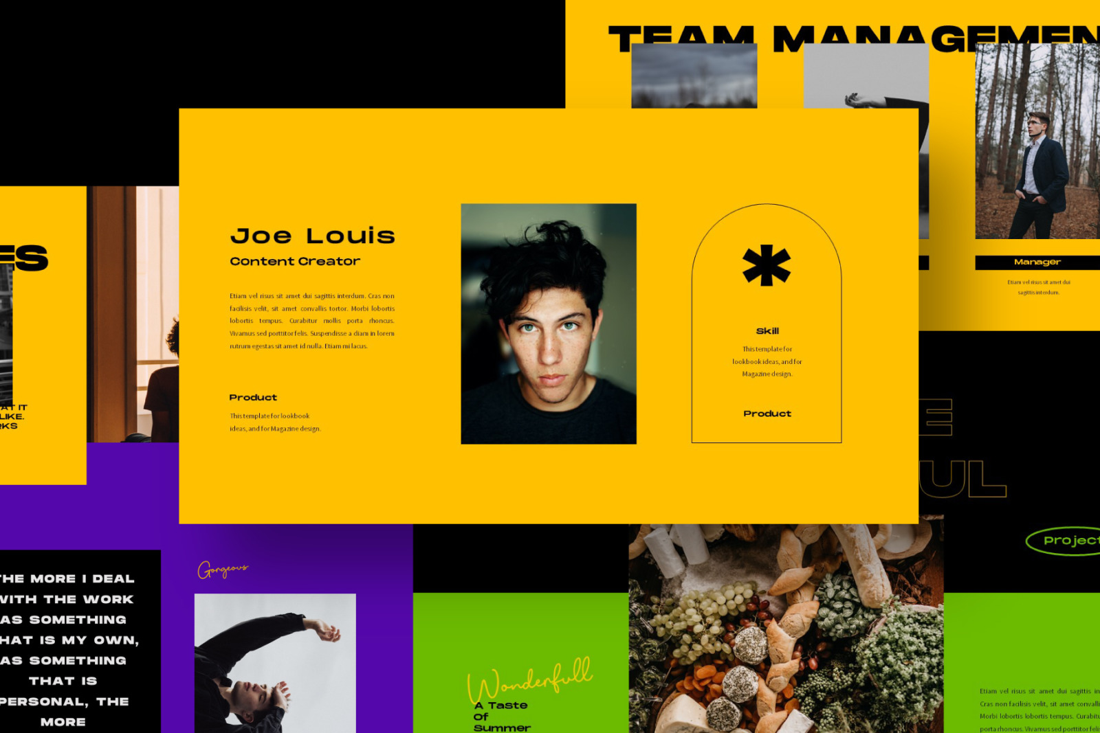 Indieground Powerpoint Template on Yellow Images Creative Store