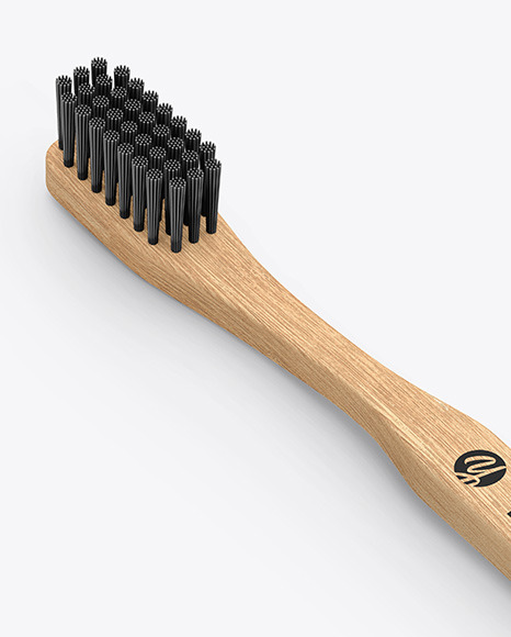 Wooden Toothbrush Mockup PSD #2
