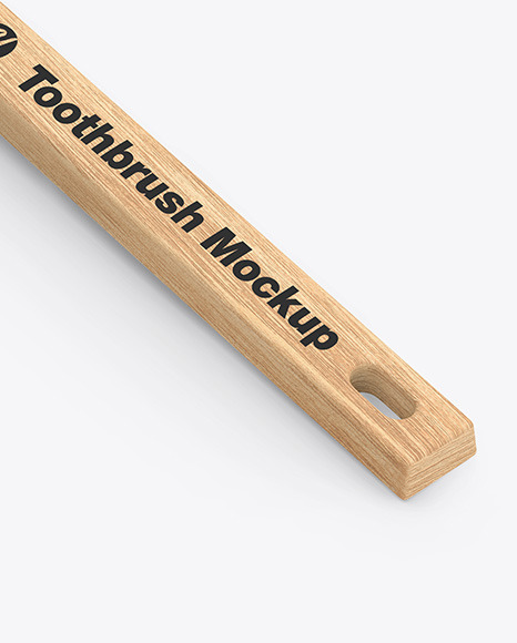 Wooden Toothbrush Mockup PSD #1