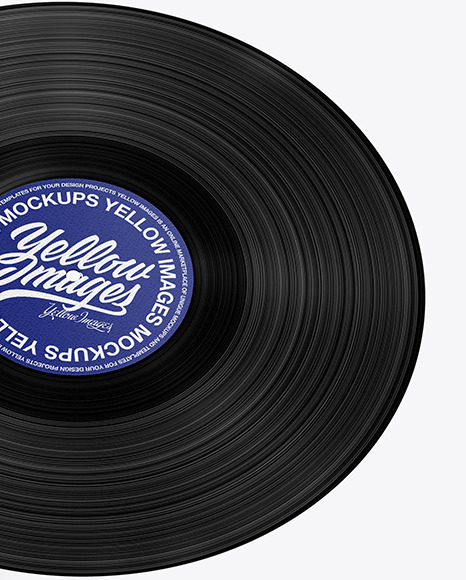 Vinyl Record w  Paper Cover Mockup PSD #1