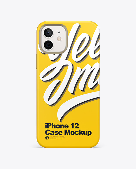 Download Iphone 12 Matte Case Mockup In Device Mockups On Yellow Images Object Mockups