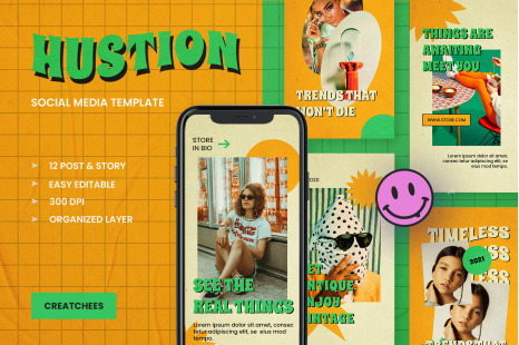 Hustion Instagram Template