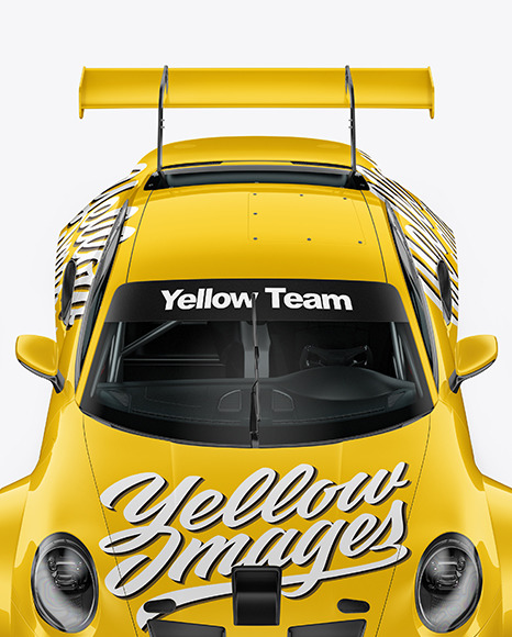 Sport Car Mockup   Front View (High Angle Shot) PSD #2