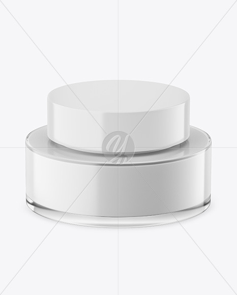 Clear Glass Cosmetic Jar Mockup Clear Glass Cosmetic Jar Mockup