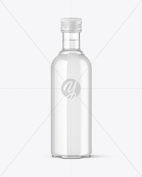 Clear Glass Vodka Bottle Mockup