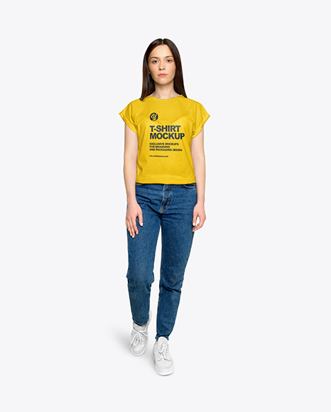 Woman in a T-Shirt Mockup