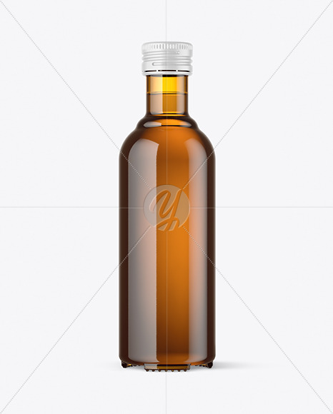 Amber Glass Bottle Mockup PSD #1