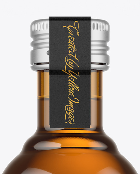 Amber Glass Bottle Mockup PSD #4