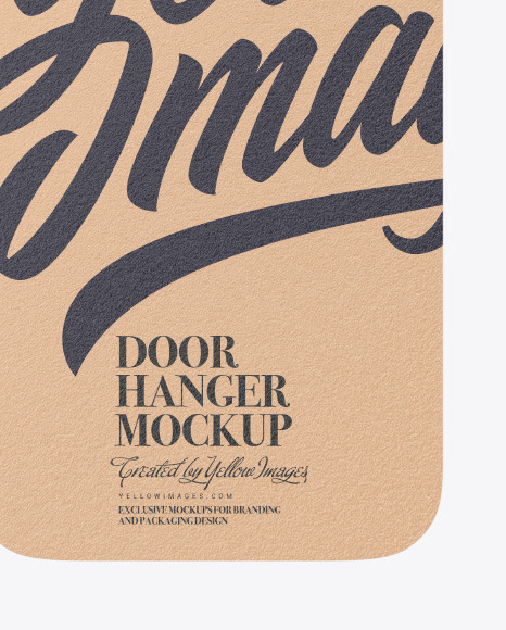 Kraft Door Hanger Mockup PSD #1