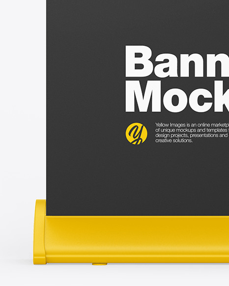 Matte Roll up Banner Mockup PSD #2