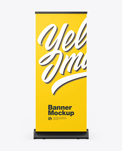 Matte Roll up Banner Mockup PSD #6