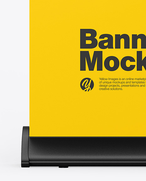 Matte Roll up Banner Mockup PSD #7