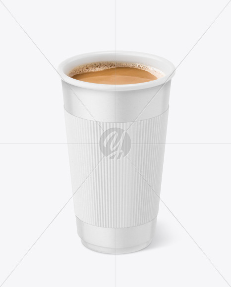 Paper Coffee Cup With Holder Mockup PSD #3