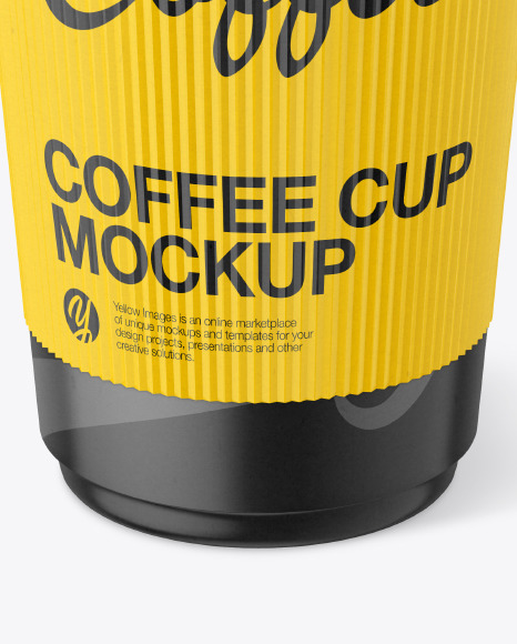 Paper Coffee Cup With Holder Mockup PSD #1