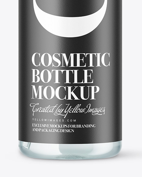 Blue Glass Bottle w  Pump Mockup PSD #1