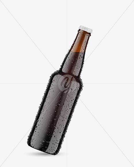 Download Amber Glass Dark Beer Bottle W Condensation Mockup In Bottle Mockups On Yellow Images Object Mockups