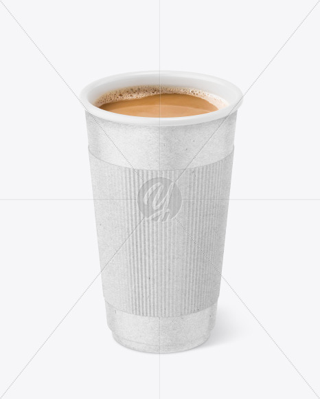 Download Kraft Paper Coffee Cup With Kraft Holder in Cup & Bowl Mockups on Yellow Images Object Mockups