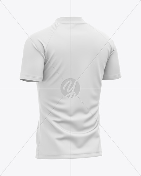 Men S Quarter Zip Sports Jersey Mockup Back Half Side View In Apparel Mockups On Yellow Images Object Mockups