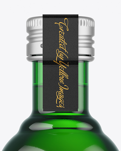 Green Glass Bottle Mockup PSD #4