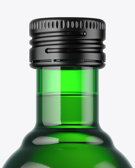 Green Glass Bottle Mockup PSD #5