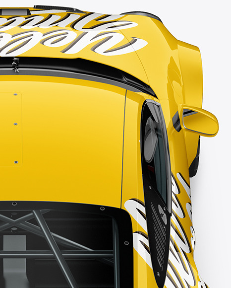 Sport Car Mockup   Back View (High Angle Shot) PSD #6