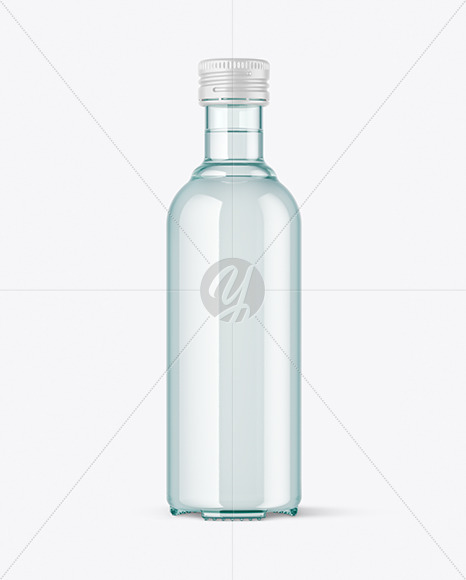 Blue Glass Bottle Mockup PSD #3