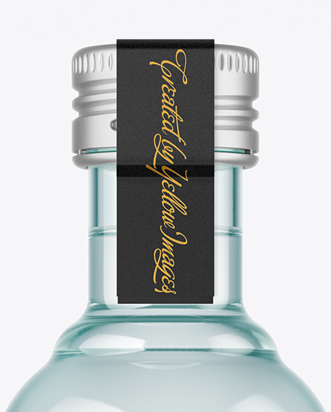 Blue Glass Bottle Mockup PSD #1