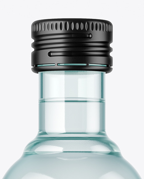 Blue Glass Bottle Mockup PSD #6