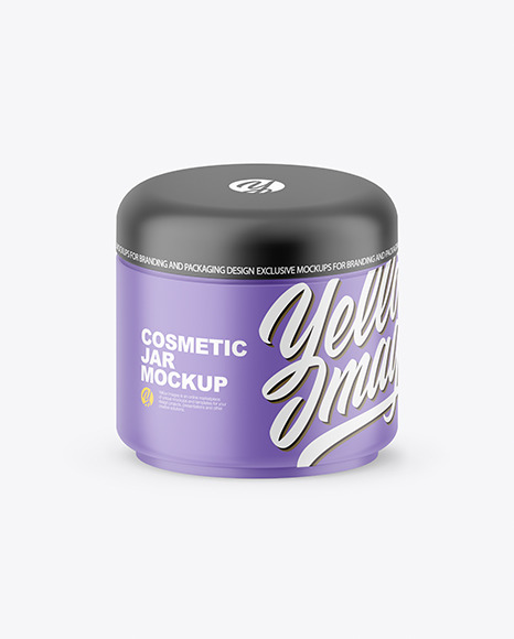 Matte Plastic Cosmetic Jar Mockup
