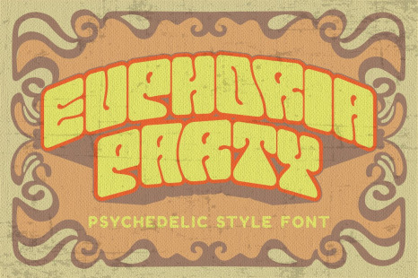 Euphoria Party - Psychedelic Style Font